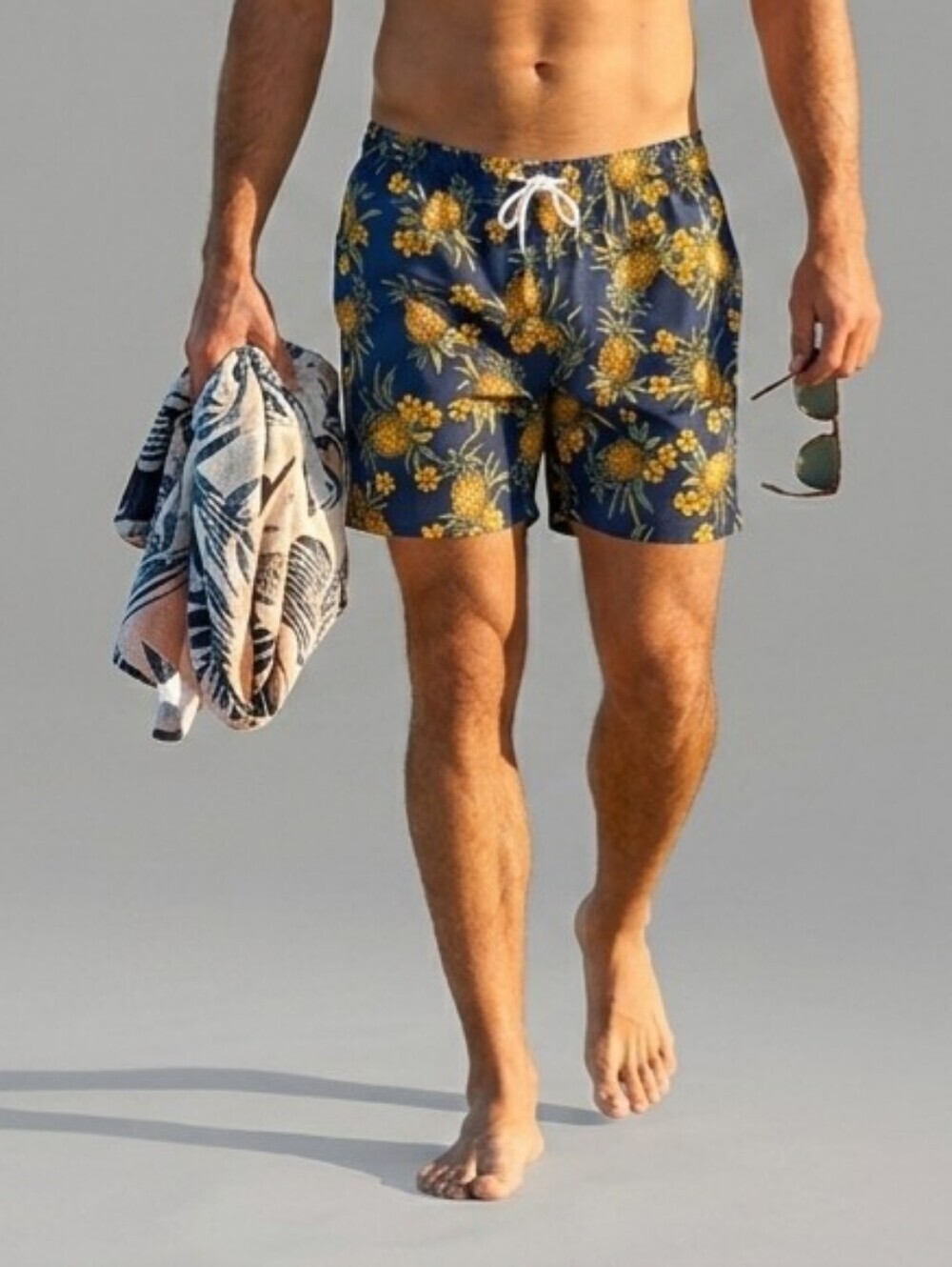 Trunk Surf & Swim Co Pineapple Floral Board Shorts Large Tropical Beachwear